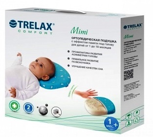 Детская подушка Trelax Mimi (от 1 до 18 мес) c эффектом памяти. Детская подушка Trelax Mimi (от 1 до 18 мес) c эффектом памяти.