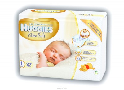Подгузники Huggies Elite Soft 1 (до 5 кг) 27 шт.