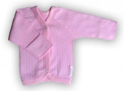  Кофточка "Ажур" Розовая, интерлок,  на рост ребенка 46 см